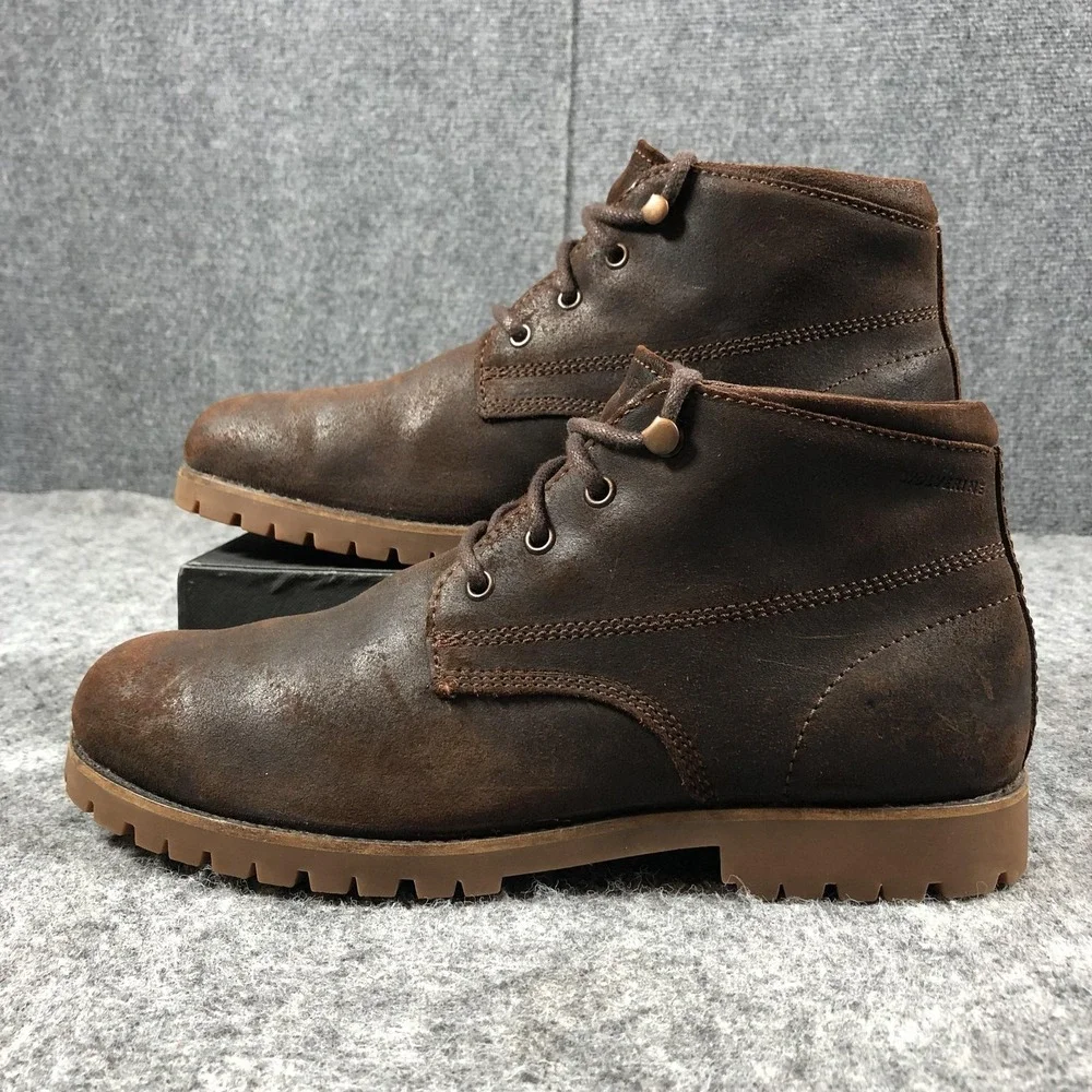 Wolverine Cort Chukka Leather Boots Mens 9 Brown Lace Up Casual Shoes